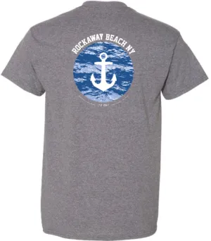 Adult EST 1897 Anchor Logo Short Sleeve Tee Grey