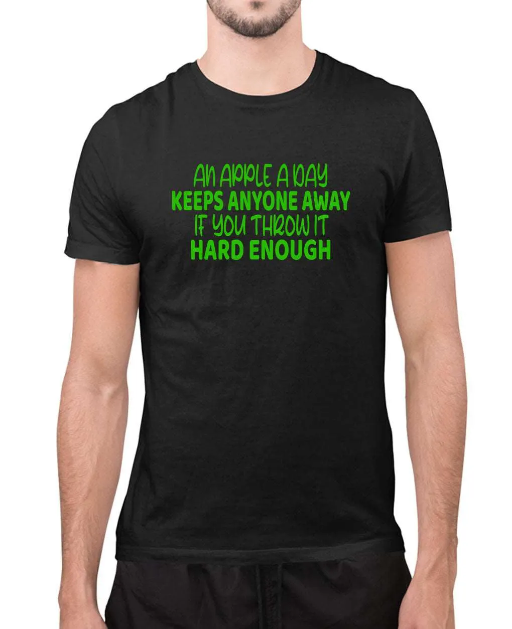 An apple a day keeps anyone away, funny t-shirt, humor t-shirt