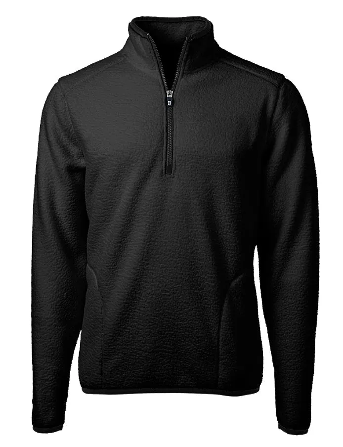 Cutter & Buck Men's Cascade Eco Sherpa Fleece Quarter Zip Jacket