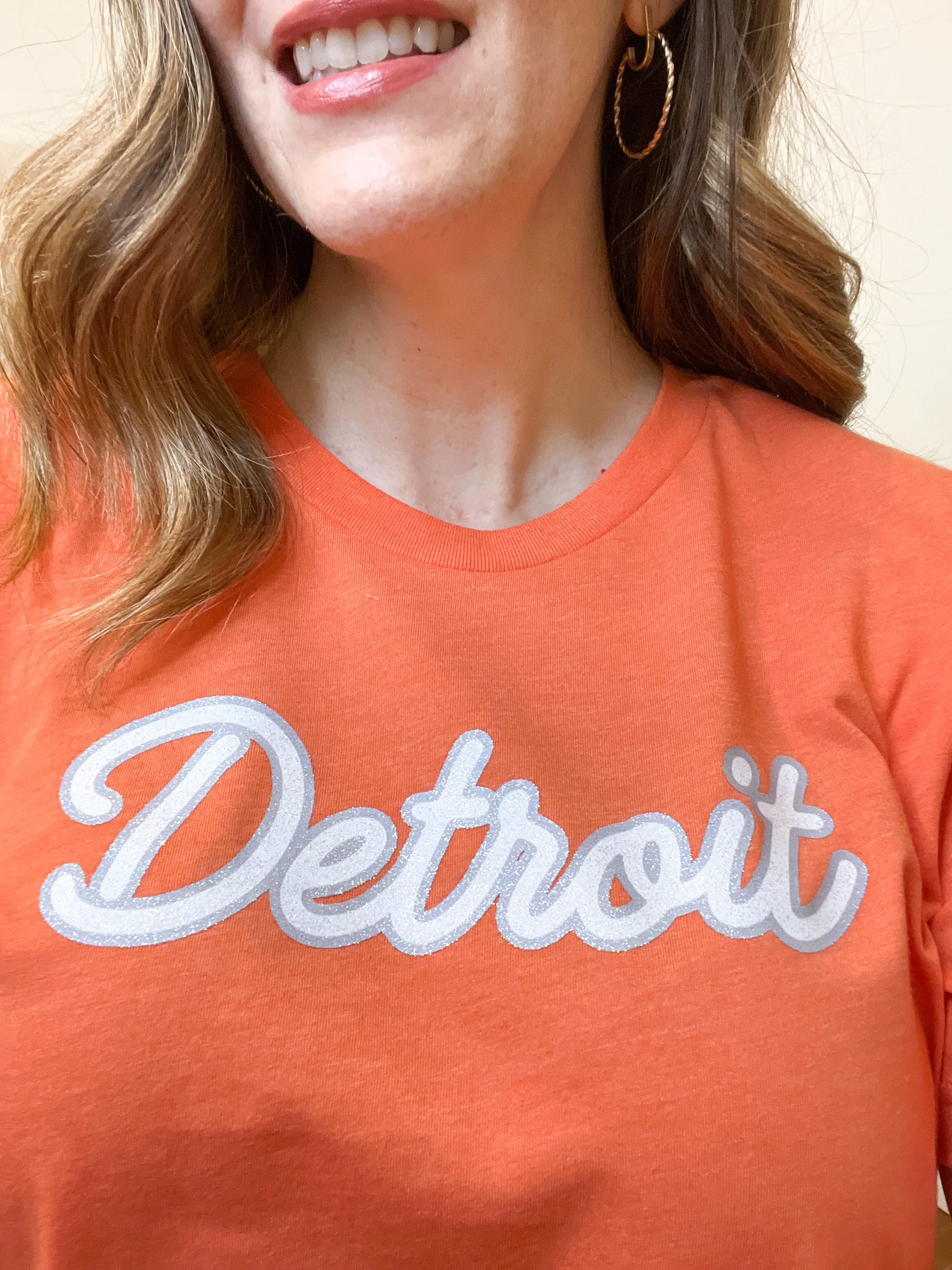 Detroit Glitter Graphic Tee