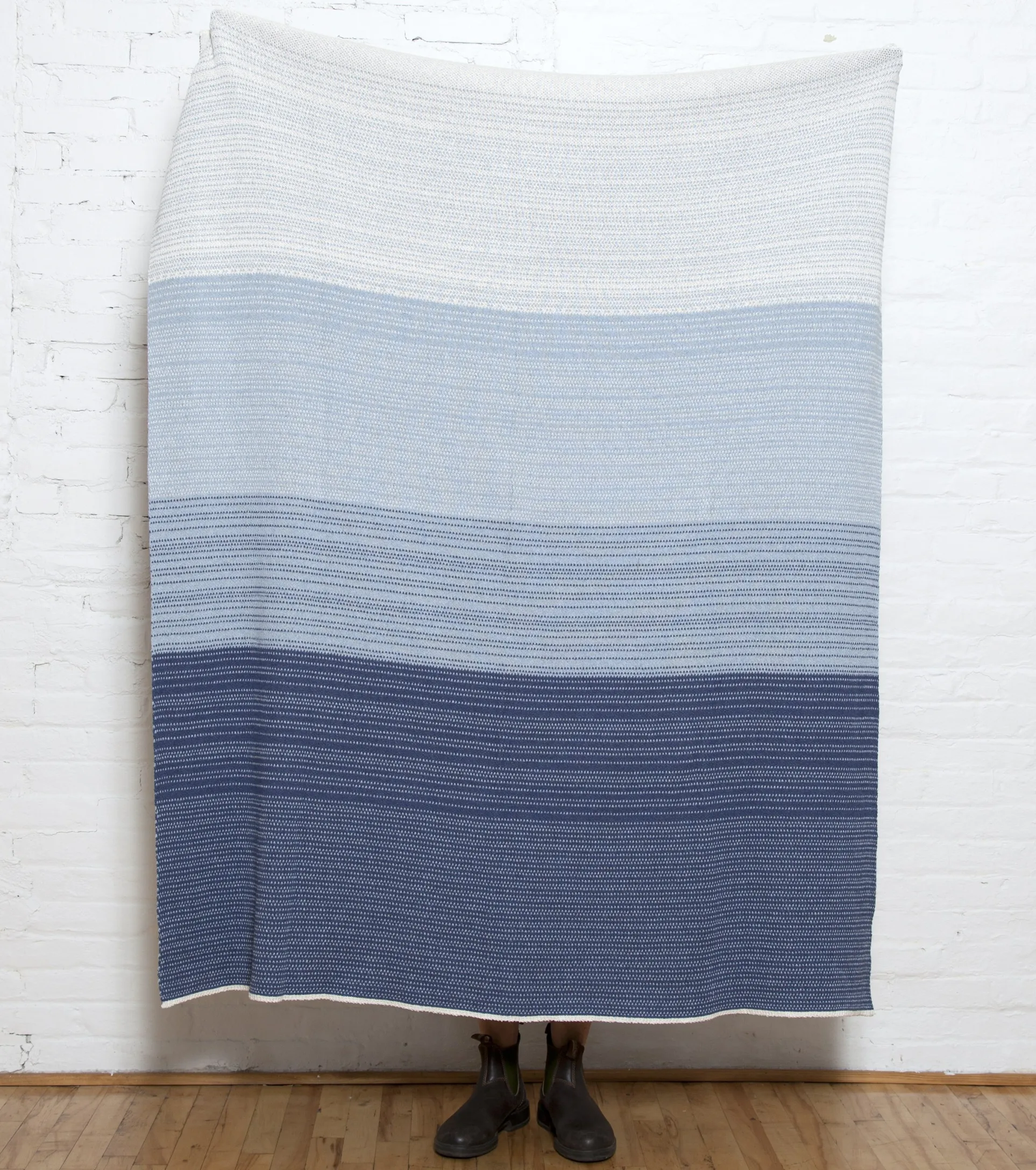 Eco-Friendly Made in USA Blanket Ombre Blue