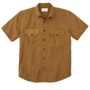 Filson Men's Washed Short Sleeve Feather Cloth Shirt