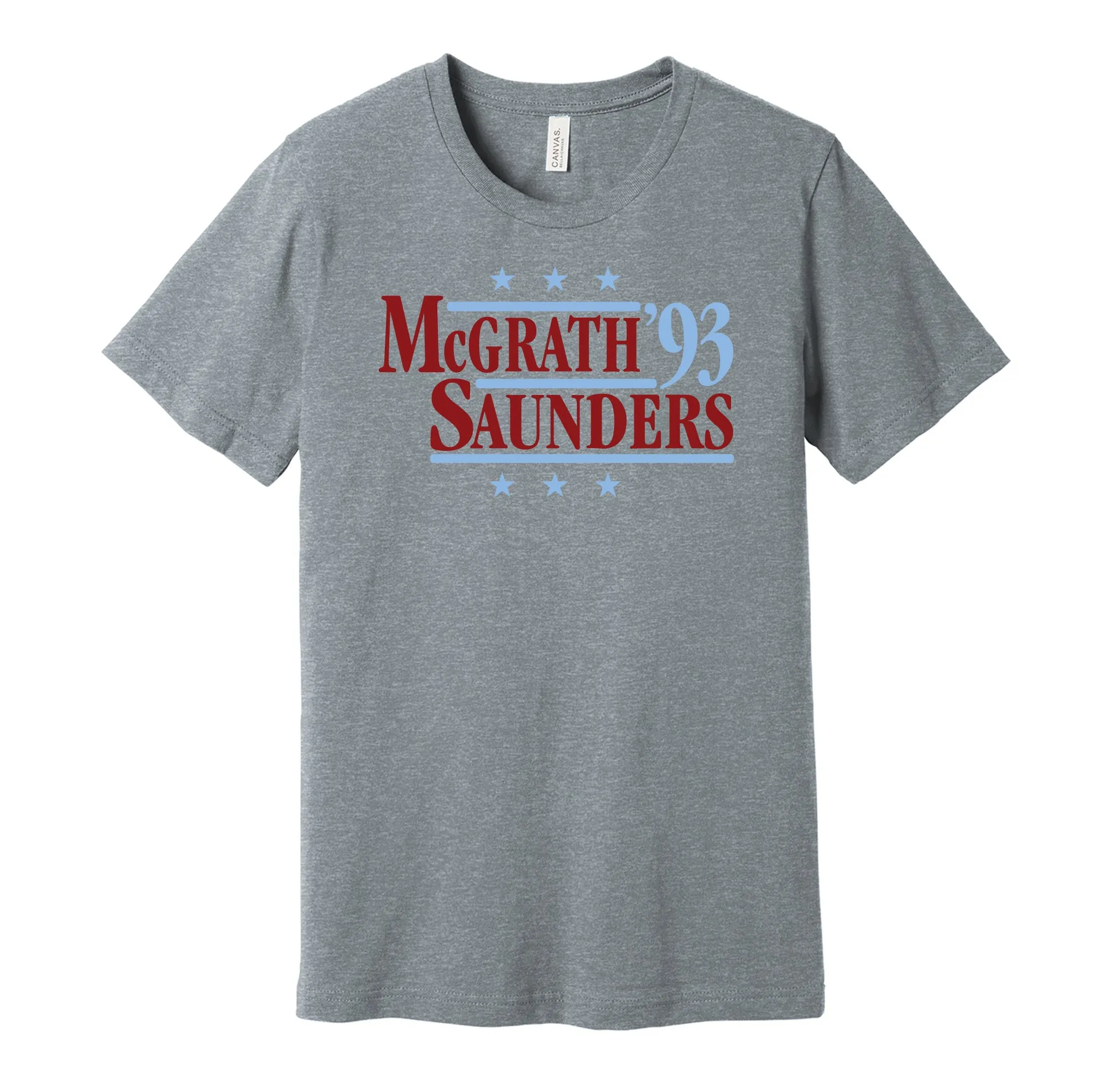McGrath & Saunders '93 - Birmingham Football Legends Political Campaign Parody T-Shirt - Hyper Than Hype Shirts