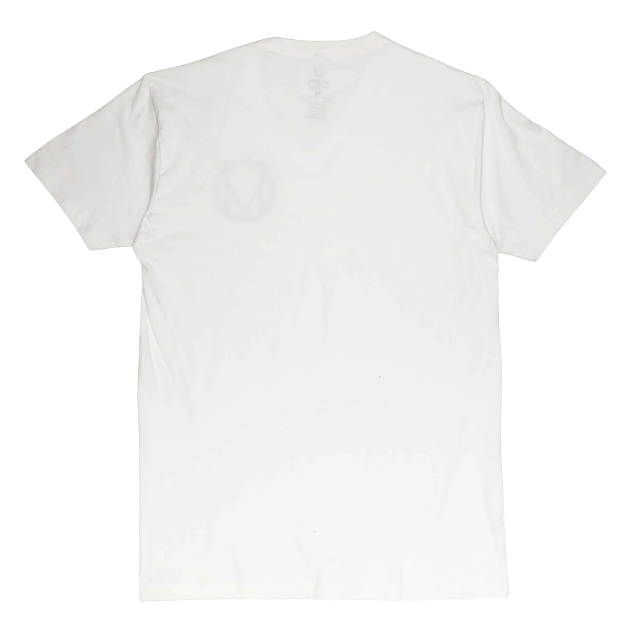 Men's - Circle Logo White V Neck T-Shirt