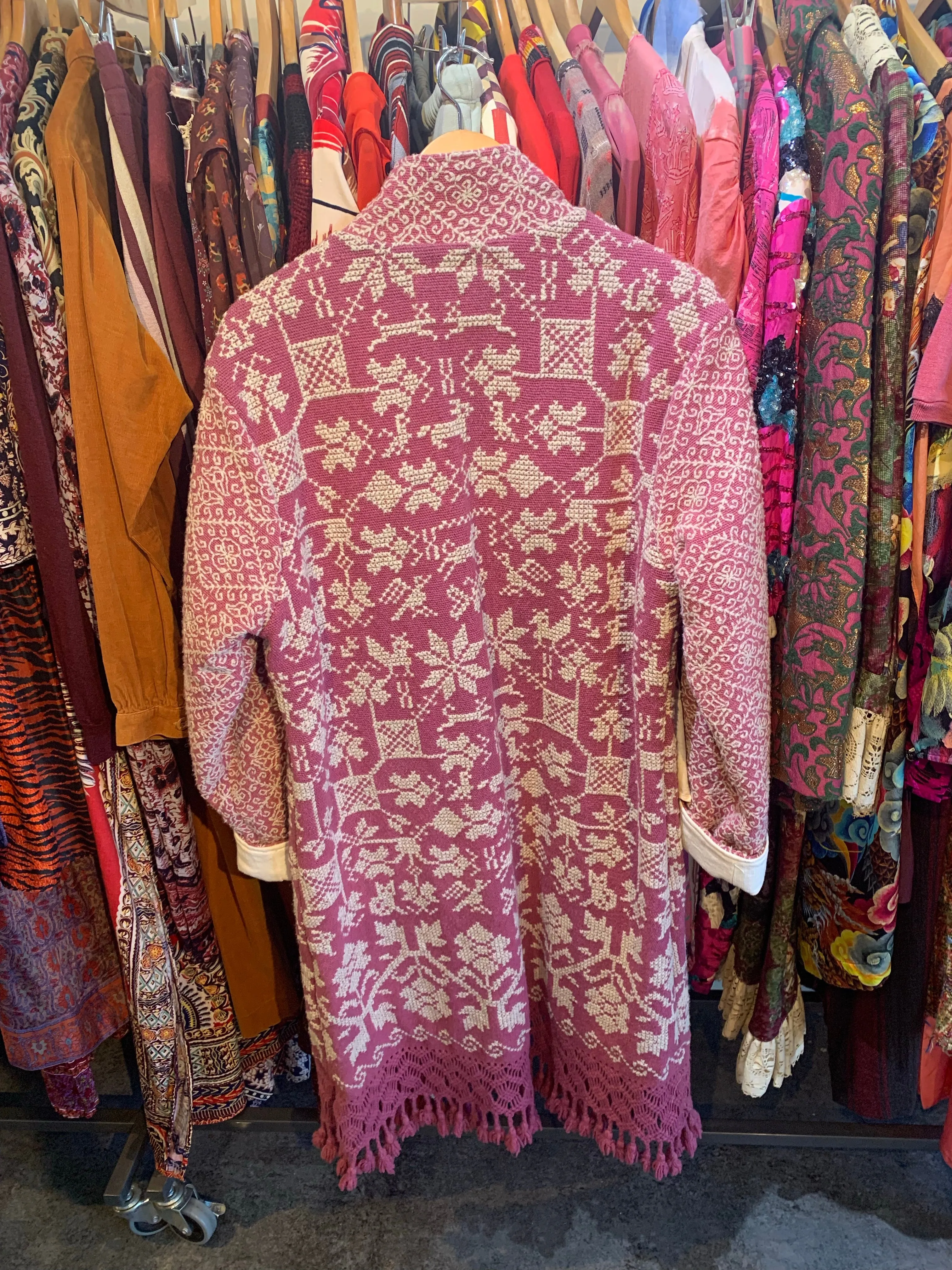 MYM Oragnics Handmade Embroidered Pink Coat