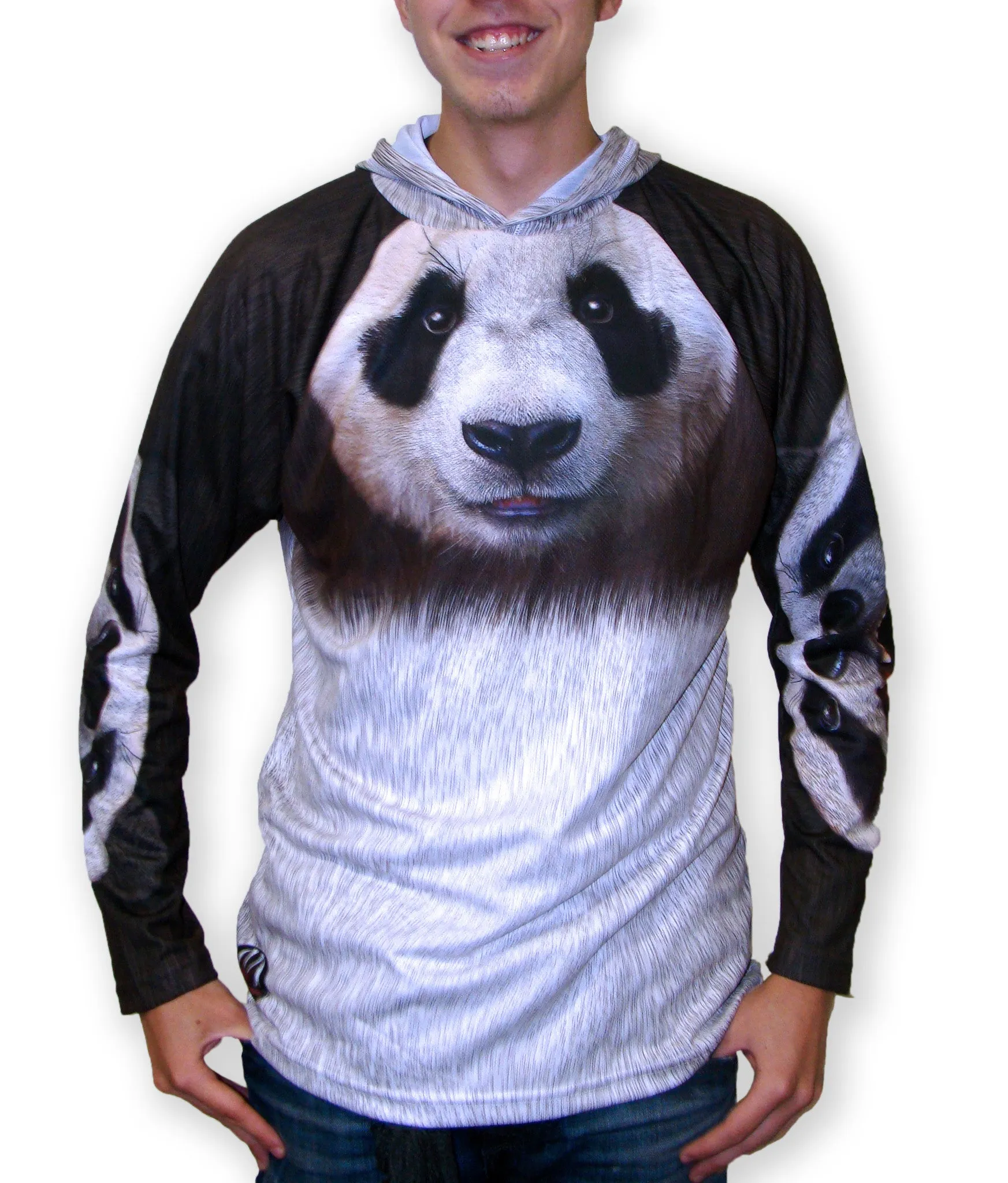 PANDA BEAR Hoodie Sport Shirt by MOUTHMAN®