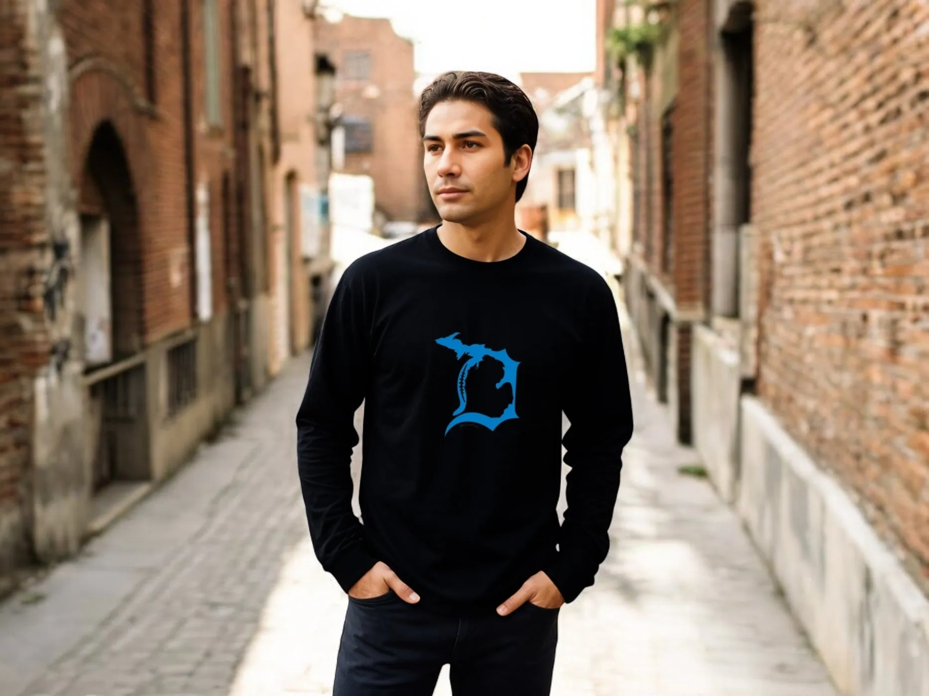 "Football In The D" Men's Long Sleeve T-Shirt