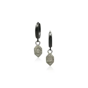 Tiny Atlantis Huggie Drops - Silver  -Bright