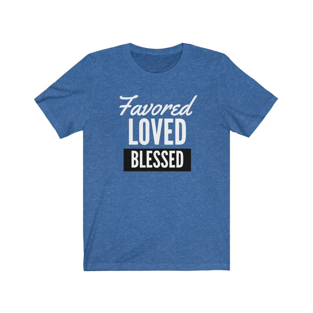Unisex Jersey Short Sleeve Tee (Black Love Rocks Original Design - FAVORED)